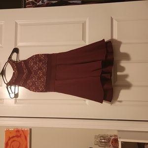 Burgundy dress, size large